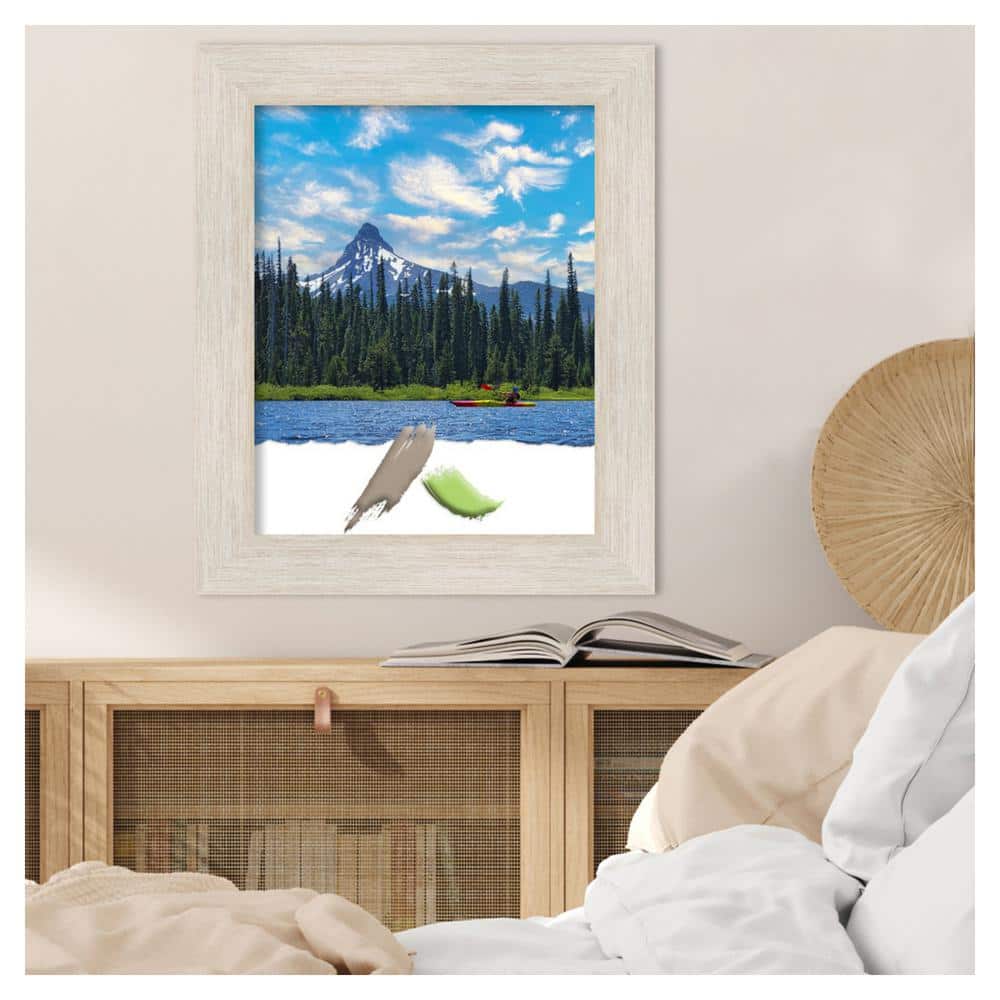 White Distressed Wood Rectangle Wall Picture Frame