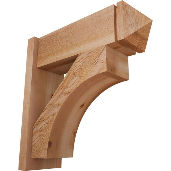 Ekena Millwork 8 in. x 24 in. x 24 in. Western Red Cedar Westlake Arts and Crafts Rough Sawn Outlooker