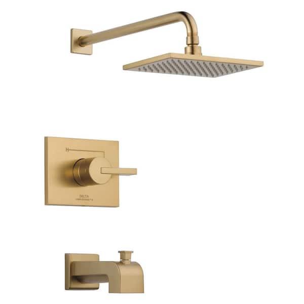 Delta Vero 1-Handle Tub and Shower Faucet Trim Kit in Champagne Bronze (Valve Not Included)