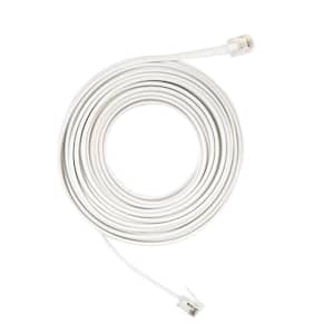 25 ft. Corded Phone Line, White
