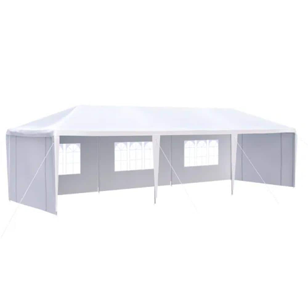 10 ft. x 30 ft. White Heavy-Duty Garden Event Canopy Outdoor Wedding Party Gazebo Tent 8 Sidewall (5 Sides) price history on PriceWatchPro