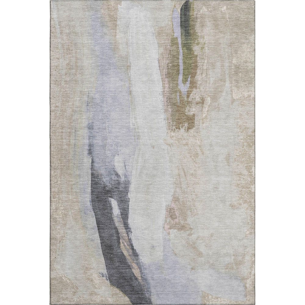Mayfield Premium Machine Washable Abstract AMF1987 Ivory 9 ft. x 12 ft. Area Rug price history on PriceWatchPro