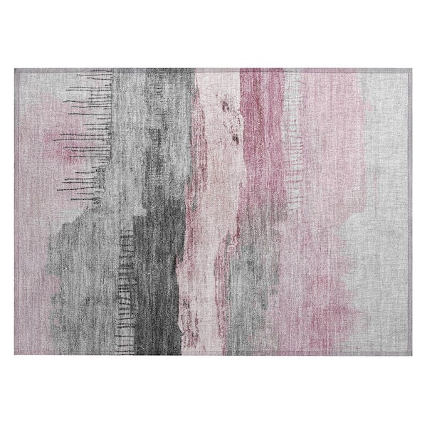 Chantille Machine Washable Indoor/Outdoor Abstract ACN1880 Pink 2 ft. x 3 ft. Accent Rug
