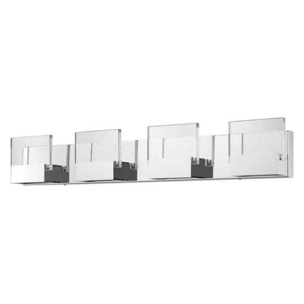 Lightania 33 in. Brushed Nickel LED 4-Light Vanity Light