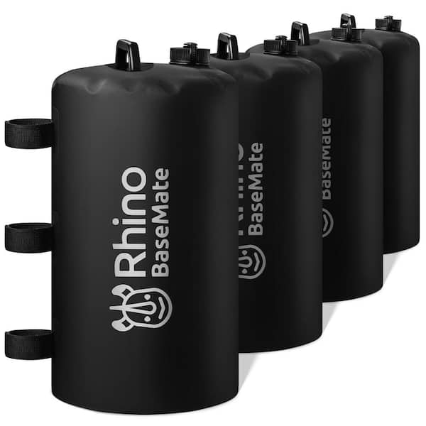 BaseMate Canopy Water Weights for Outdoor Weatherproof Weights for Tent Canopy Gazebo Patio Umbrella Base in Set of 4 Black