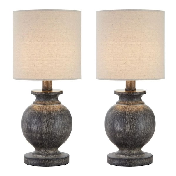 Maxax Salem 12 .25 in. Brown Table Lamp Set (Set of 2)