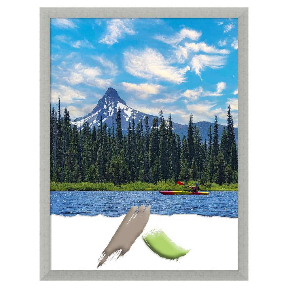 Silver Leaf Distressed Wood Rectangular Picture Frame