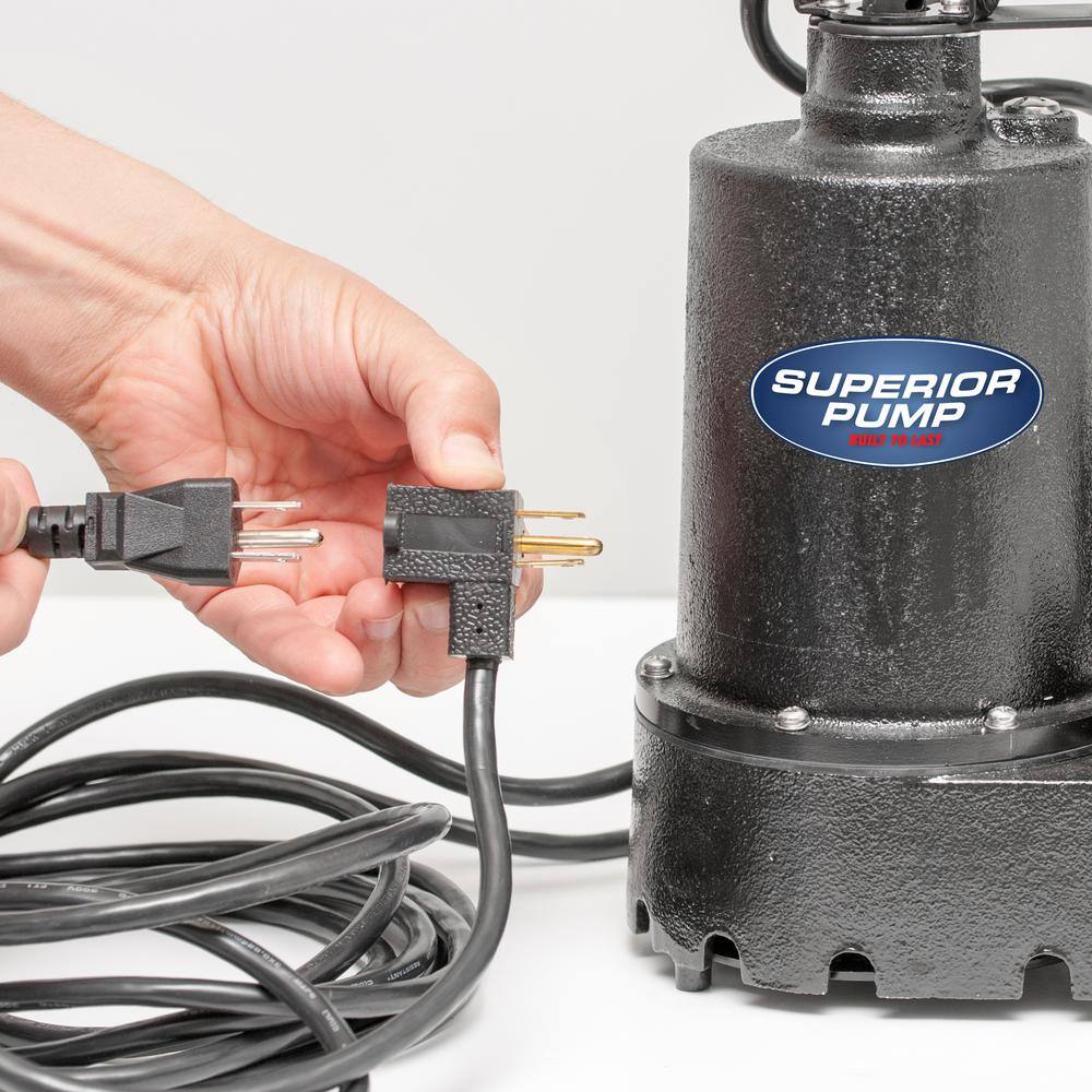 Compact Black Cast Iron Remote Sink Drain Pump System