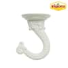 Vigoro 1.75 in. x 1.5 in. x 2.25 in. White Metal Large Ceiling Hook 542229  - The Home Depot