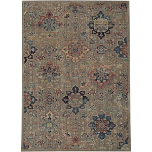 Isabella Gray 5 ft. x 7 ft. Abstract Area Rug