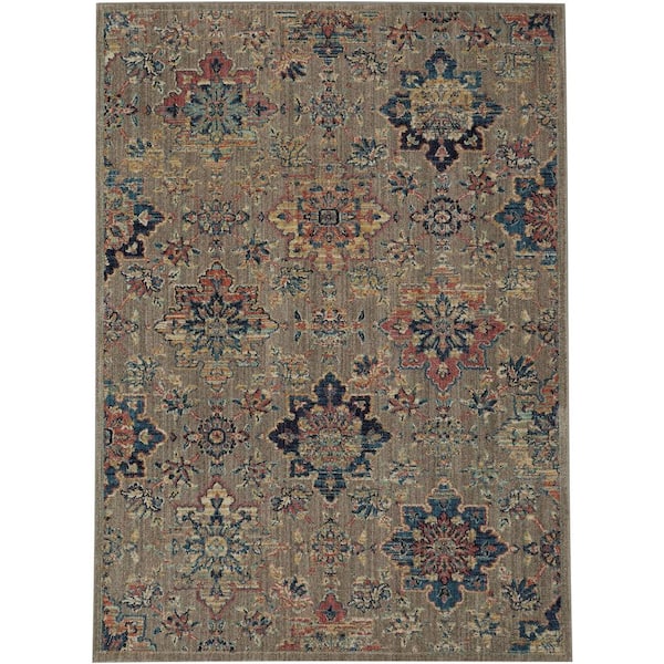 Lifeproof Isabella Gray 5 ft. x 7 ft. Abstract Area Rug