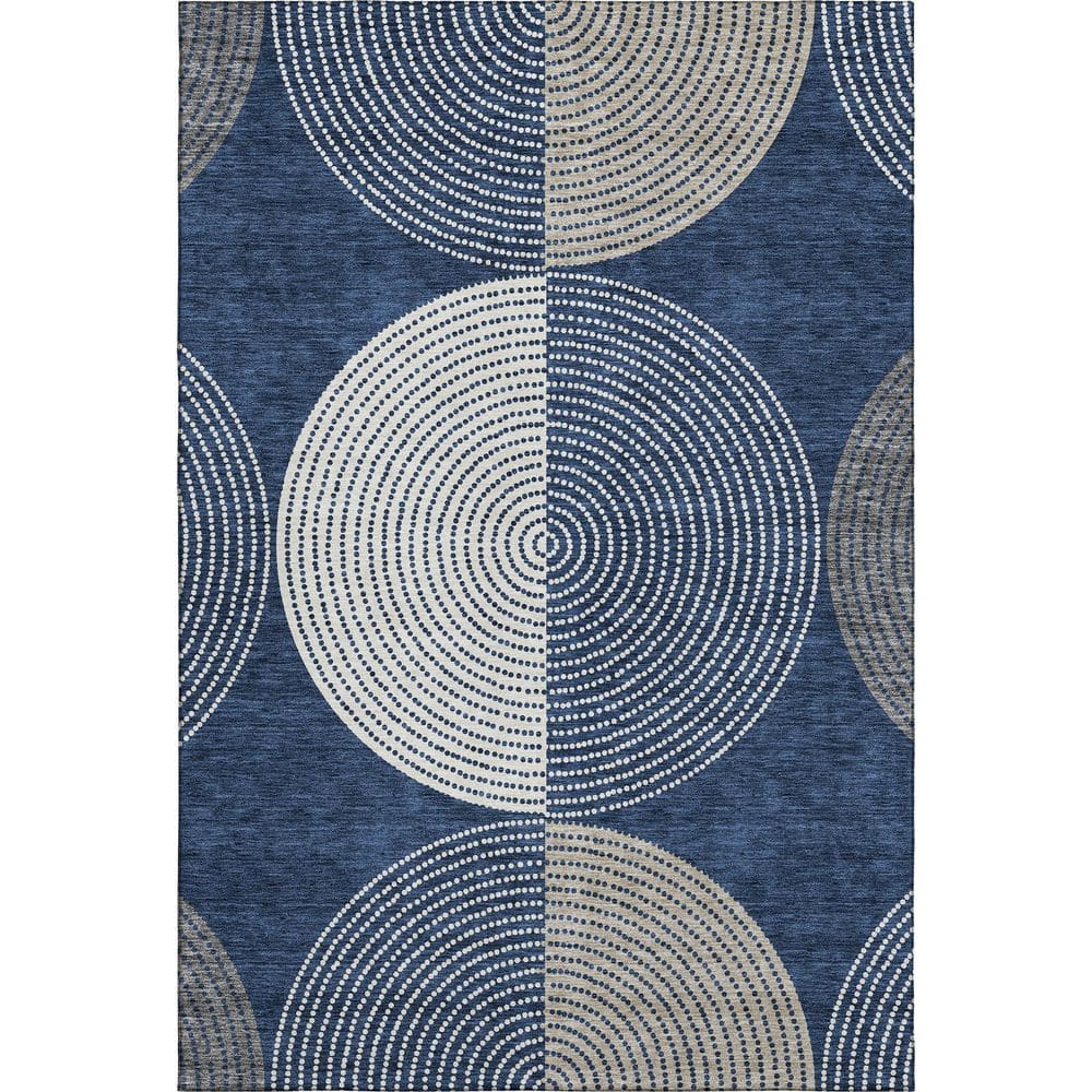 Mayfield Premium Machine Washable Abstract AMF2281 Navy 10 ft. x 14 ft. Area Rug price history on PriceWatchPro