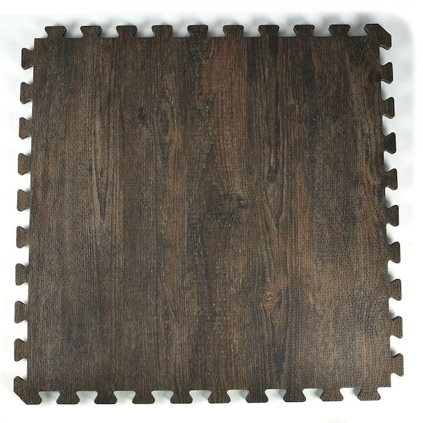 Greatmats Foam Tiles Walnut Dark Wood Grain 24 in. W x 24 in. L Foam Home Interlocking Floor Tile (58.12 sq. ft.) (Case of 15)