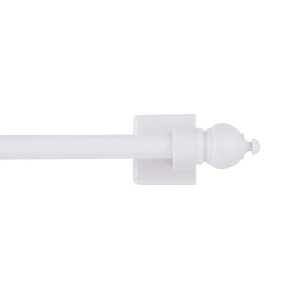 Home Decorators Collection 16 in. - 28 in. Magnetic Single Curtain Rod in White