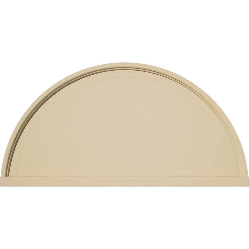 Pedss Ekena Millwork 26 in. W x 13 in. H x 2 in. P Half Round Smooth ...