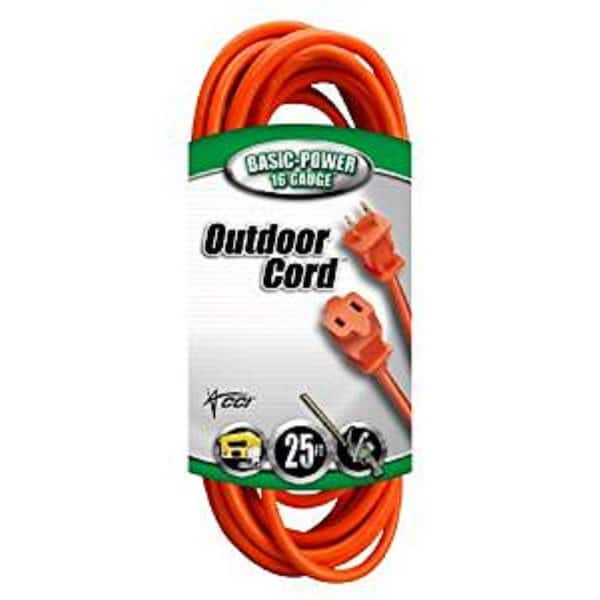 Southwire 25 ft. 16/2 SJTW Outdoor Light-Duty Extension Cord, Orange