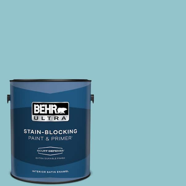 BEHR ULTRA 1 gal. #MQ6-32 Cosmic Blue Extra Durable Satin Enamel Interior Paint & Primer