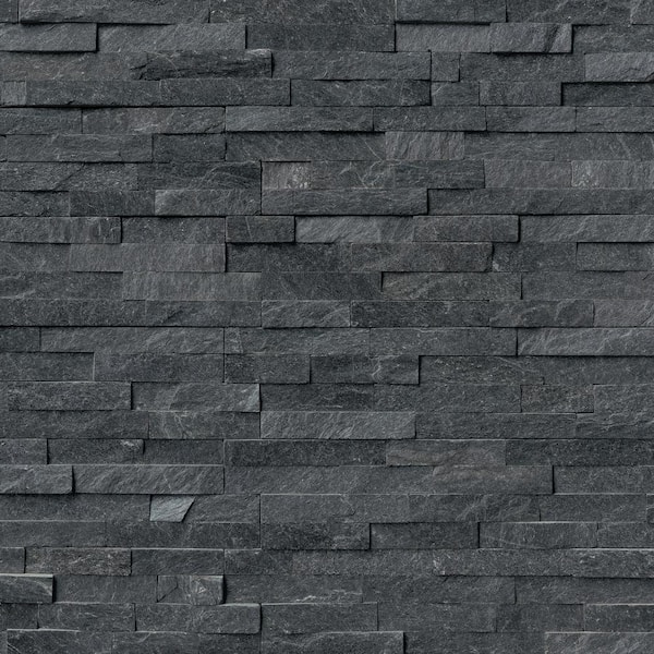 Coal Canyon Ledger Panel 6 in. x 24 in. Splitface Quartzite Wall Tile (35 cases/210 sq. ft./Pallet)