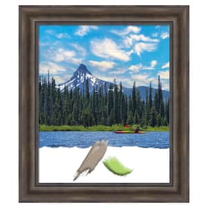 Rustic Pine Brown Wood Picture Frame Opening Size 20 x 24 in.