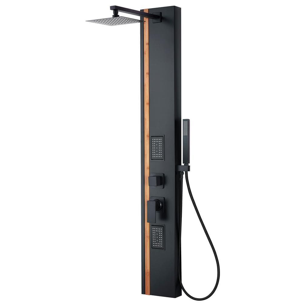 59 In. 2-Jet Multifunction Shower System With Adjustable Rainfall Shower He