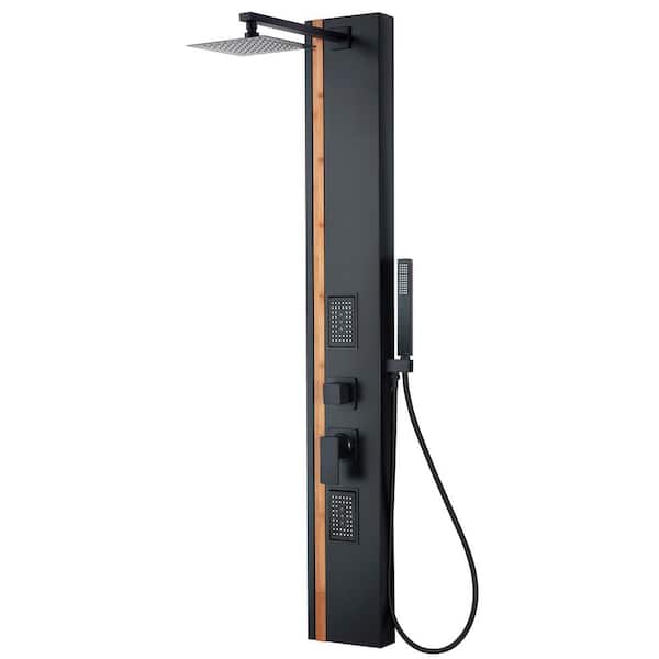 AKDY 59 In. 2-Jet Multifunction Shower System With Adjustable Rainfall Shower Head And Handheld Shower Head