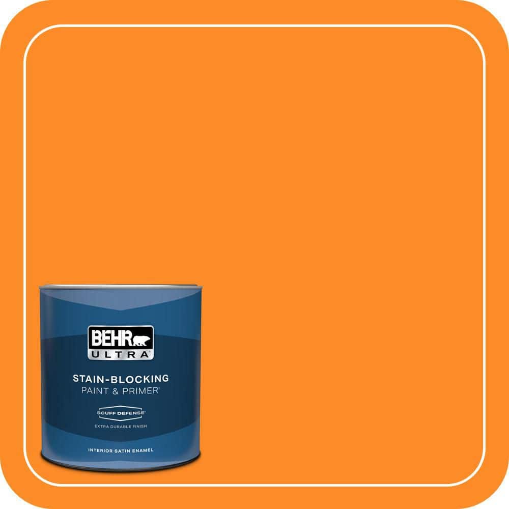 1 qt. #S-G-280 Mango Madness Extra Durable Satin Enamel Interior Paint & Primer price history on PriceWatchPro