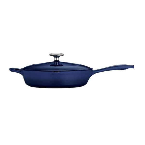 Tramontina Gourmet Enameled Cast Iron Covered Skillet - Gradated Cobalt - 10 in.
