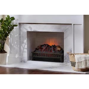 23 in. Electric Fireplace Log Set with Infrared Heat and Remote