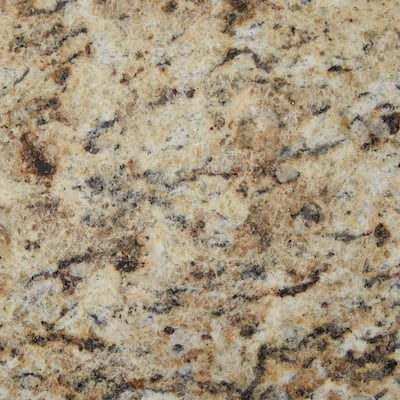 31 in. W x 22 in. D Granite Vanity Top in Giallo Ornamental with White Single Trough Basin