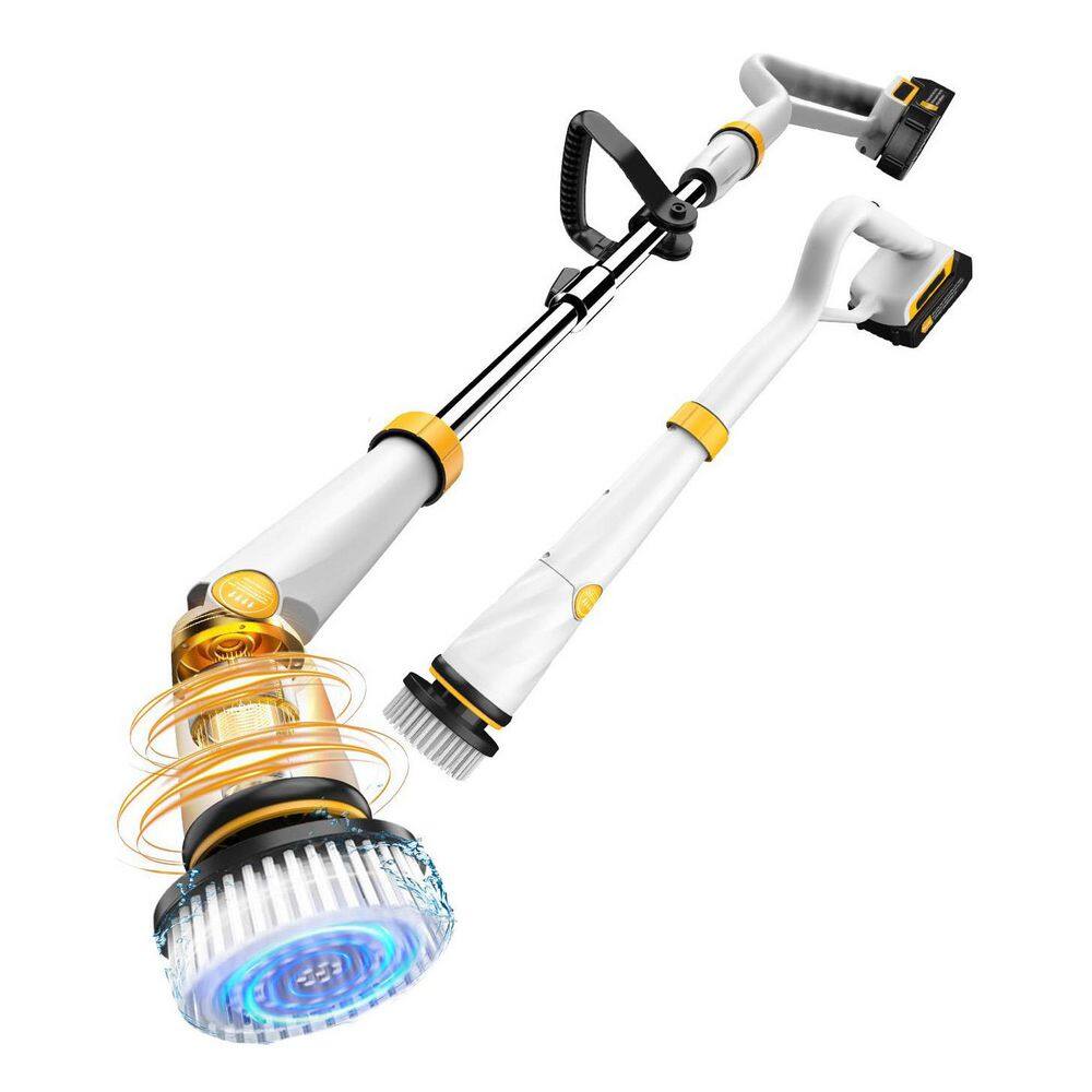 Cordless Electric Spin Scrubber w 8 Brushes, 50in Telescopic Handle, IPX7 Waterproof for Tub, Tile, Floor, Wall Cleaning price history on PriceWatchPro