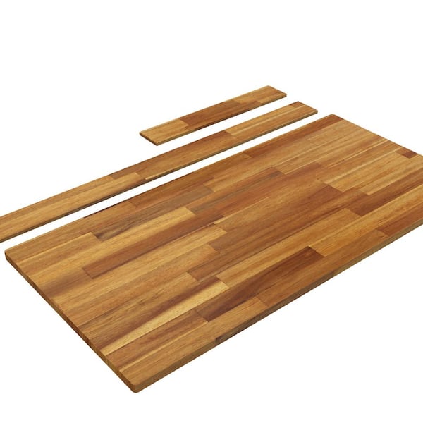 61 in. x 24 in. x 1 in. Acacia Vanity Top with Backsplash, Golden Teak 61 in. x 24 in. x 1 in. Acacia Vanity Top with Backsplash, Golden Teak