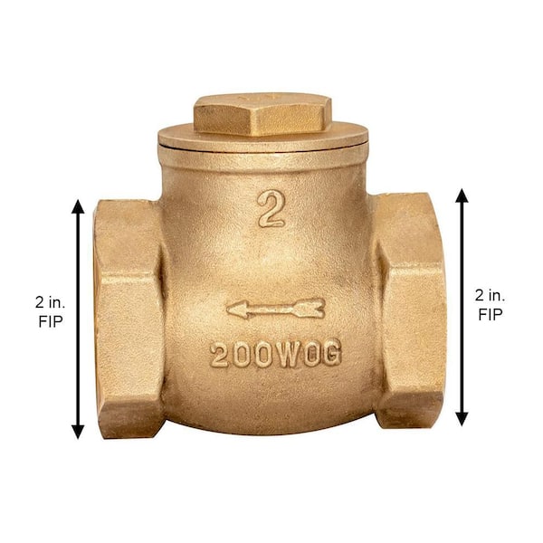 blamink ブラミンク M C CHECK C/NE SSLOP EZ-FLO 2 in. Brass Swing Check Valve 20431LF - The Home Depot