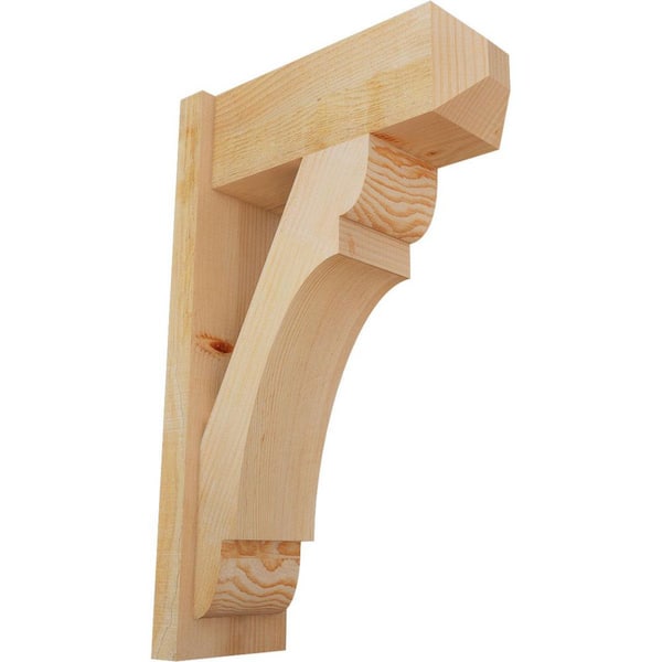 Ekena Millwork 8 in. x 32 in. x 20 in. Olympic Craftsman Rough Sawn Douglas Fir Outlooker