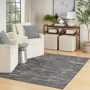 Casual Grey 7 ft. x 9 ft. Abstract Contemporary Area Rug
