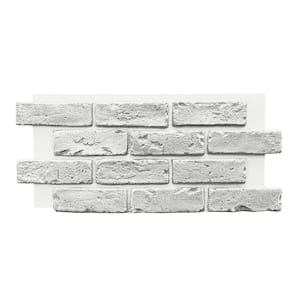 White Brick 22.5 in. x 11.75 in. Brick Veneer Siding Panel