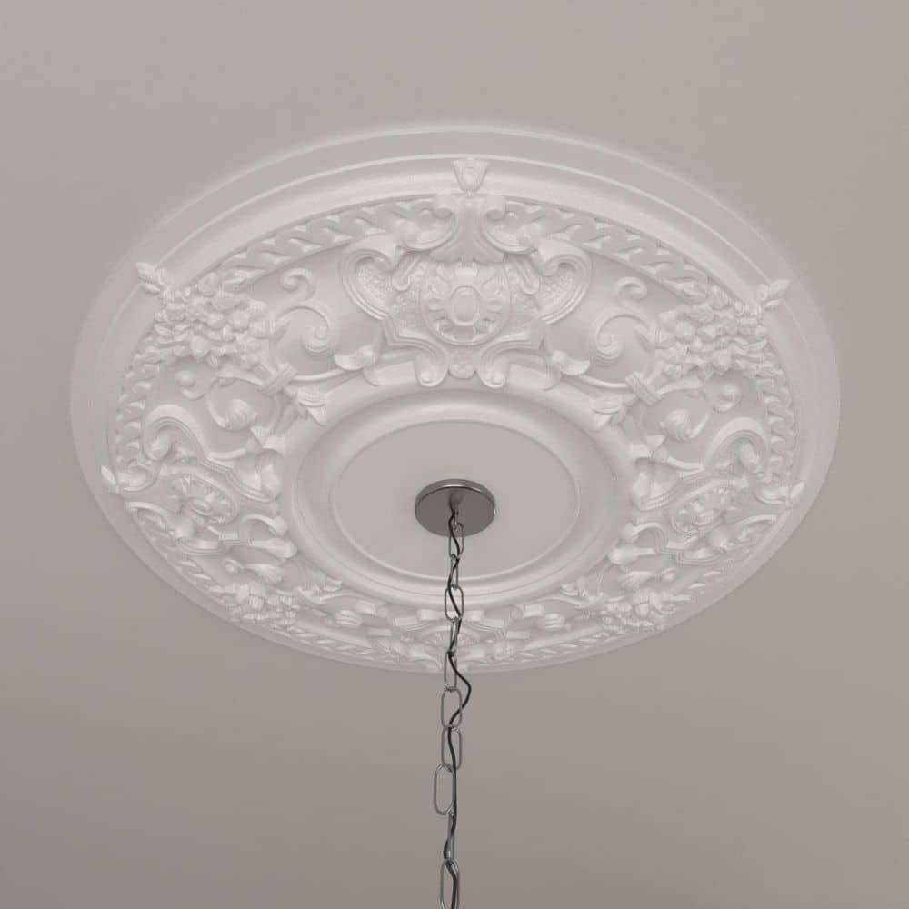 Theia 24" Primed High-Density Urethane Ceiling Medallion