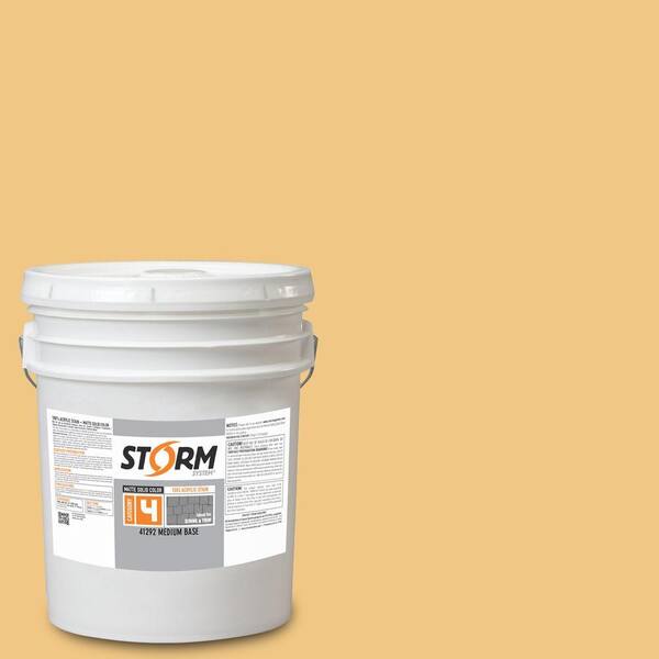 Storm System Category 4 5 gal. California Stucco Matte Exterior Wood Siding 100% Acrylic Latex Stain