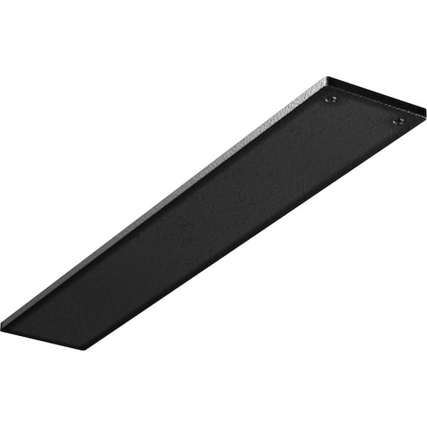 Ekena Millwork 3 in. x 0.25 in. x 18 in. Steel Hammered Silver Logan Bracket