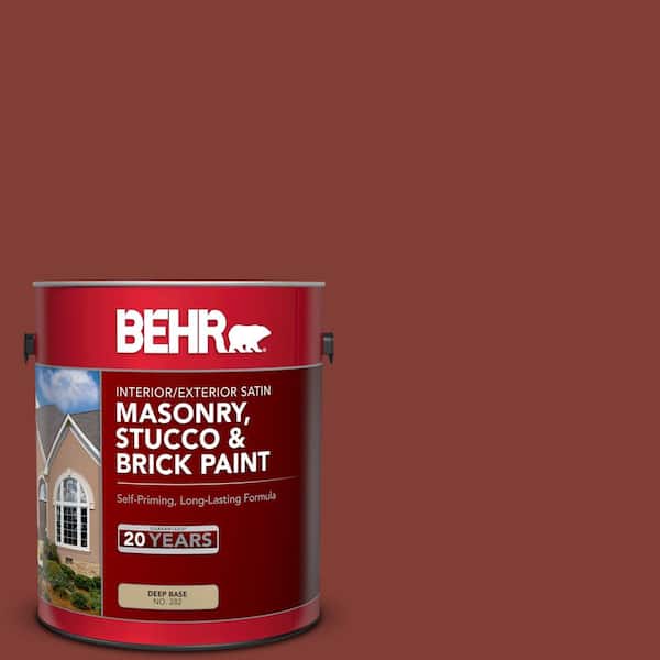 BEHR 1 gal. #S160-7 Red Chipotle Satin Interior/Exterior Masonry, Stucco and Brick Paint