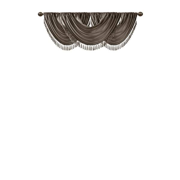 Madison Park Juline 46 in. L x 38 in. W in Pewter Polyester Light Filtering Valance