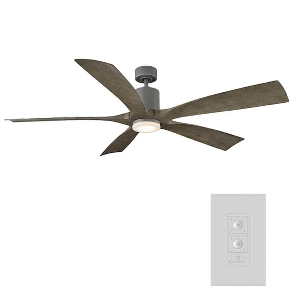Modern Forms Aviator 70 In Indoor Outdoor Graphite Weathered Gray 5 Blade Smart Ceiling Fan Light Kit Adaptable With Remote Control Fr W1811 Gh Wg 5 Blade Smart Ceiling Fan Light Kit, Can A Ceiling Fan Light Kit Be Used Without The