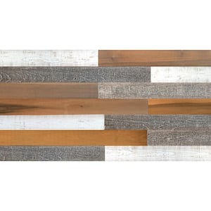 Thermo-Treated 1/4 in. x 5 in. x 4 ft. Holey, Pearl, Antique Warp Resistant Barn Wood Wall Planks(10 sq. ft. per 6-Pack)