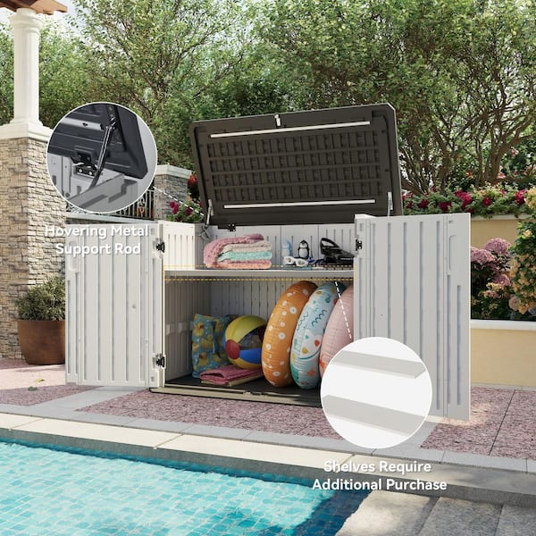 Sizzim 263 Gal. 4.33 ft. D x 3.25 ft. W White Outdoor Waterproof