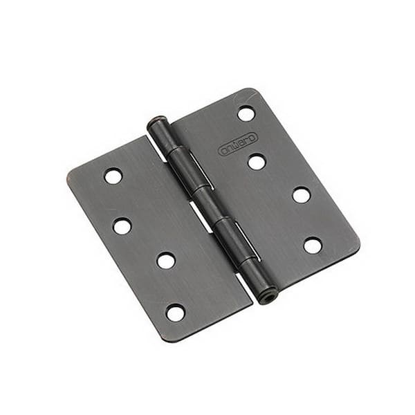 Onward 4 in. x 4 in. Oil-Rubbed Bronze Full Mortise Butt Hinge with Removable Pin (2-Pack)