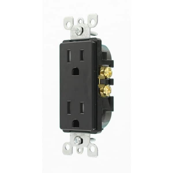 Leviton E5325-MW Decora Edge 15 Amp Tamper-Resistant Duplex Outlet