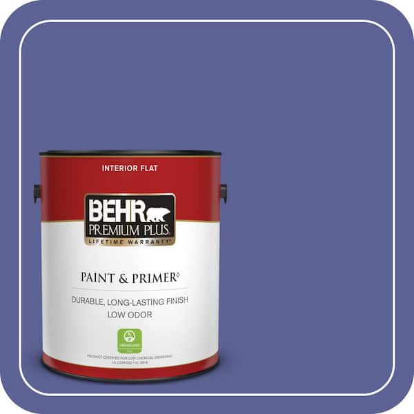 BEHR PREMIUM PLUS 1 gal. #S-G-620 Wizard Flat Low Odor Interior Paint & Primer