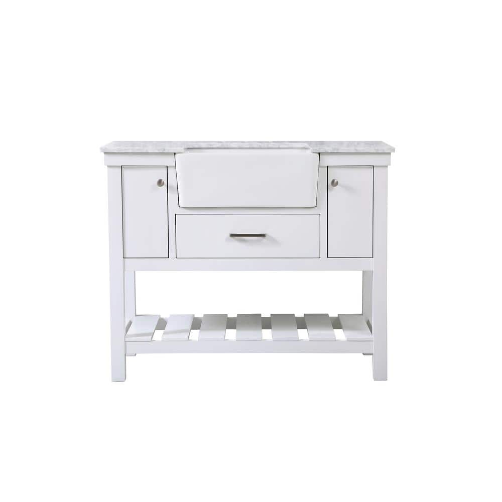 Timeless Home 42 in. W x 22 in. D x 34.13 in. H Single Bathroom Vanity Side