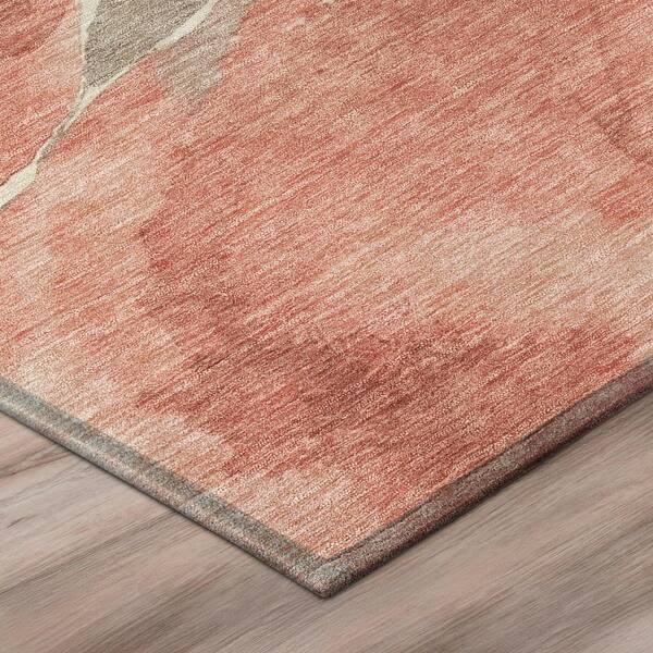 Chantille Machine Washable Indoor/Outdoor Abstract ACN3037 Coral 3 ft. x 4 ft. Area Rug