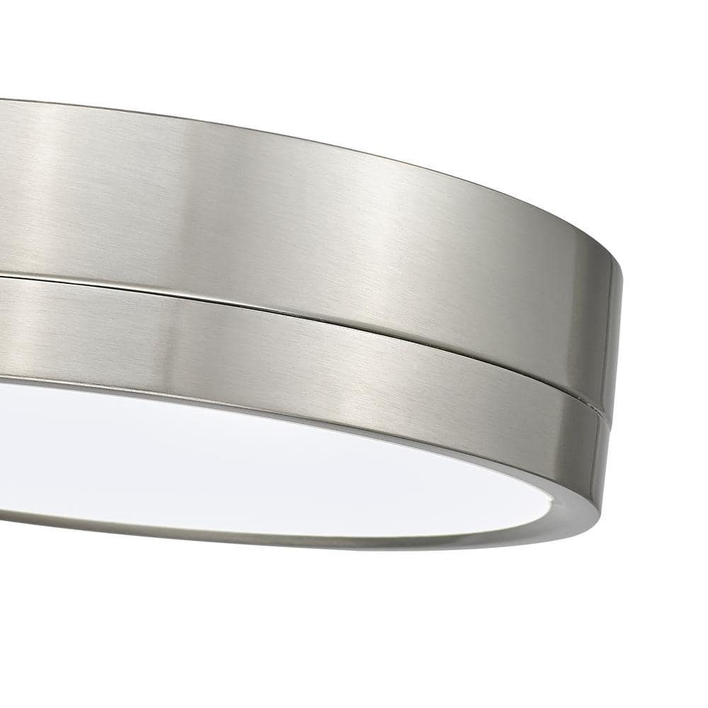 Algar 12" Brushed Nickel LED Flush Mount with Frosted Glass