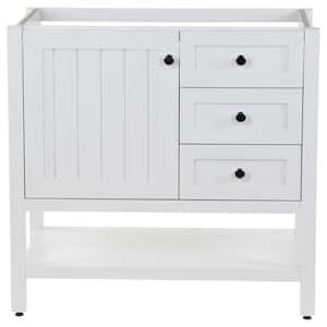 Lanceton 36 in. W x 22 in. D x 34 in. H Bath Vanity Cabinet without Top in White
